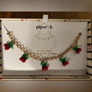 New Piper Gold Cherry Key Bag Charm